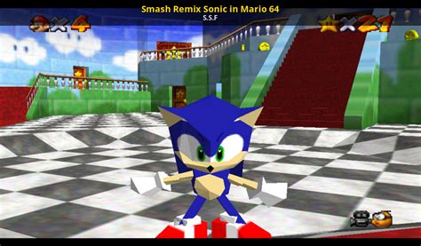 Smash Remix Sonic in Mario 64 [Super Mario 64] [Mods]