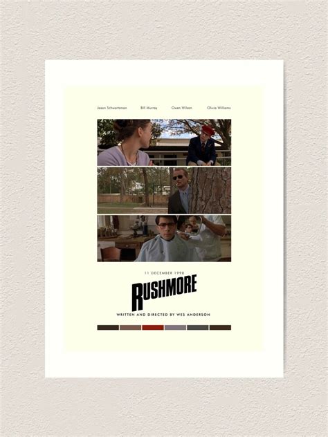 "Rushmore Movie Poster Wes Anderson" Art Print for Sale by ...