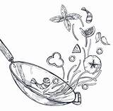 Wok Coloring Pages sketch template
