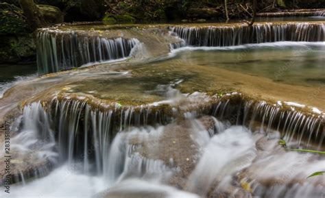 Beautiful Erawan Waterfall, Erawan National Park Stock Photo | Adobe Stock