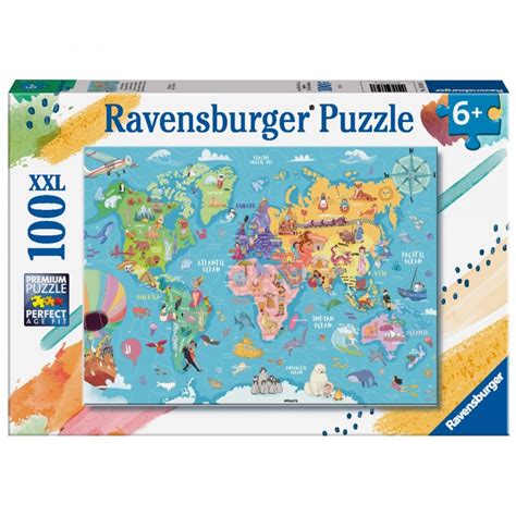 Ravensburger Puzzle 100 Piece Map Of The World | Toys | Casey's Toys