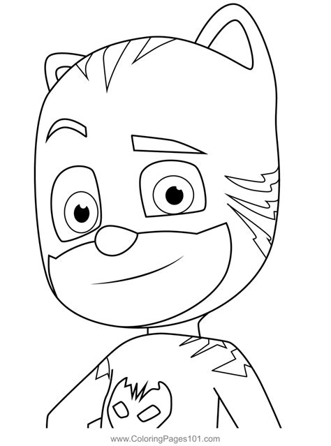 Catboy Mask Coloring Pages Pj Masks Coloring Pages Coloring Catboy ...