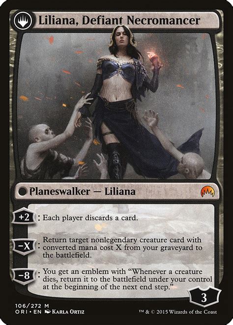 Liliana, Heretical Healer // Liliana, Defiant Necromancer · Magic Origins (ORI) #106 · Scryfall ...