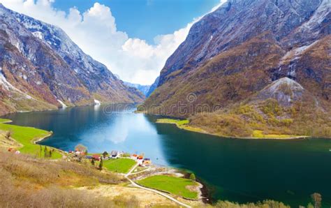 Fjord landscape stock image. Image of naeroyfjorden, tourism - 25017661