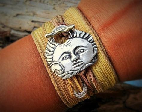 SILVER Sun Jewelry Sun Bracelet Sun Wrap Bracelet Spring | Etsy | Silk ...