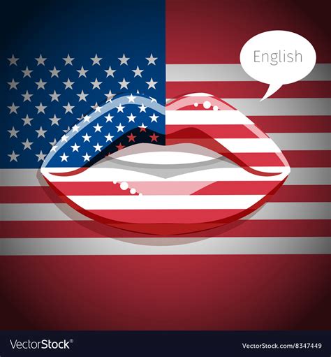 English american language concept Royalty Free Vector Image