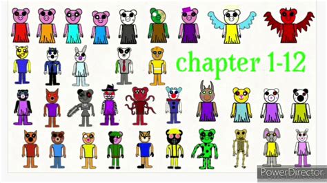 My drawing of all piggy skins or characters from chapter 1 - 12 - YouTube