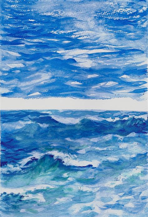 Painting Ocean Waves In Watercolor at PaintingValley.com | Explore ...