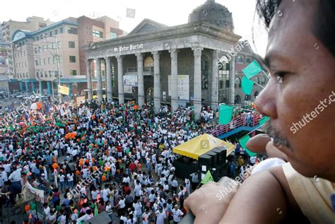 Filipino Supporters Jailed Former Philippine President Editorial Stock ...