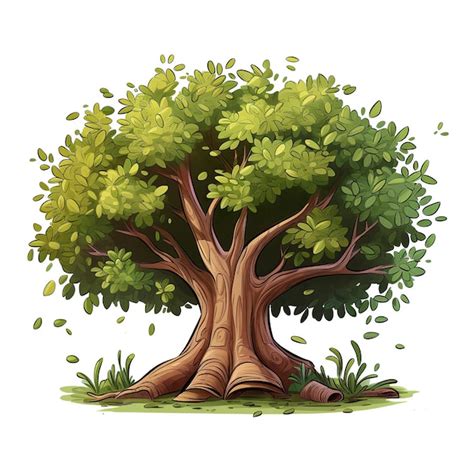 Premium AI Image | Illustration of Tree on white background Generative Ai