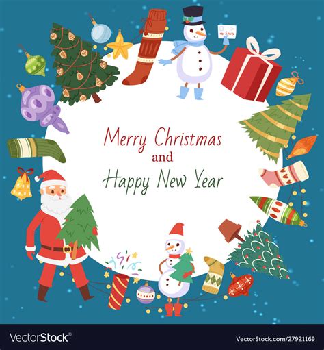 Merry christmas and happy new year Royalty Free Vector Image