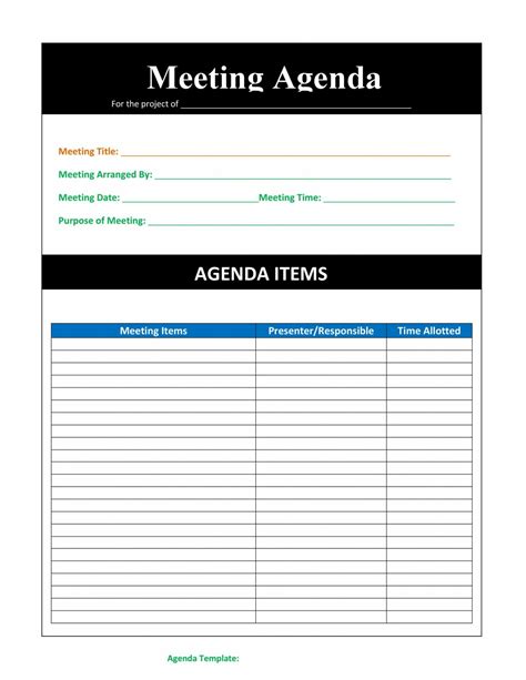 The Benefits Of Using Agenda Template Examples - Free Sample, Example & Format Templates - Free ...