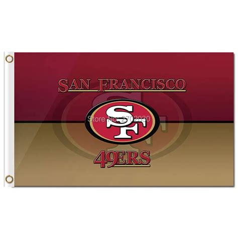 San Francisco 49ers USA Faithful Custom Flag NFL Premium Team Football Flag 3X5FT San Francisco ...