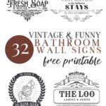 32 Vintage Bathroom Wall Art Free Printable Signs