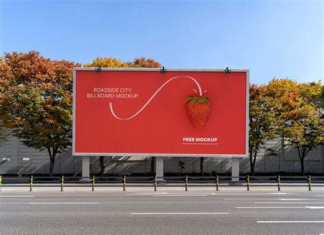 Free Roadside City Billboard Mockup PSD - Good Mockups