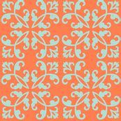 Coral & Seafoam Blue Weave - hfpdesigns - Spoonflower | Coral fabric, Blue weave, Fabric