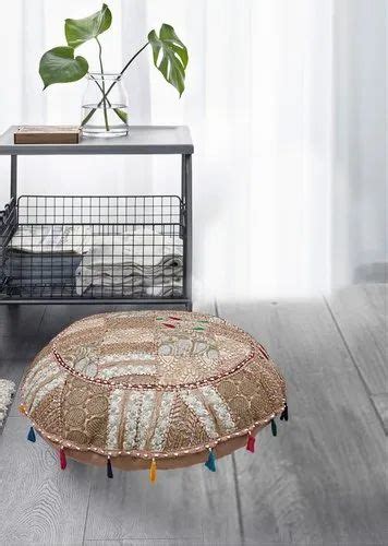 Boho Floor Pillow Cushion Covers Patchwork Bohemian Round Floor Pillow ...