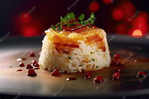 Premium AI Image | Rice on a table