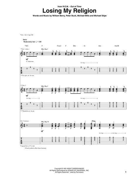 Losing My Religion by R.E.M. - Guitar Tab - Guitar Instructor