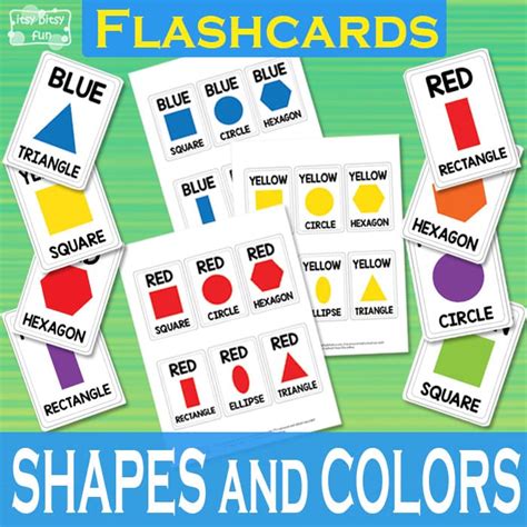 Shapes and Colors Flashcards - Itsy Bitsy Fun