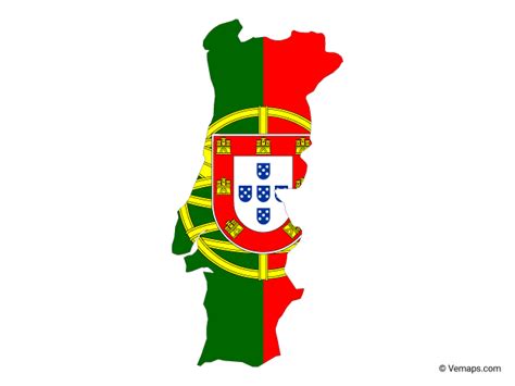 Flag Map of Portugal | Free Vector Maps | Portugal map, Portugal flag, Flag