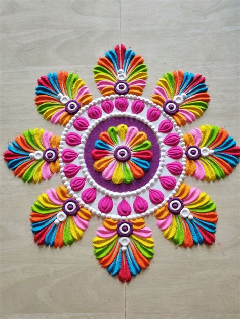 Colorful Rangoli Design for Holi