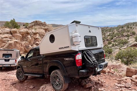 Moonlander truck RV tightropes ingeniously between camper and cap