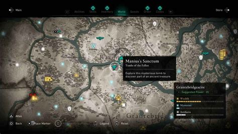 Assassin's Creed Valhalla Tombs of the Fallen Map Locations - Hold to Reset