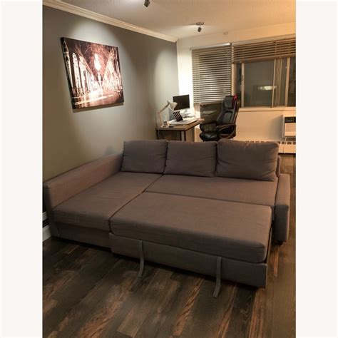 IKEA Modern Grey Sectional Sleeper Sofa - AptDeco