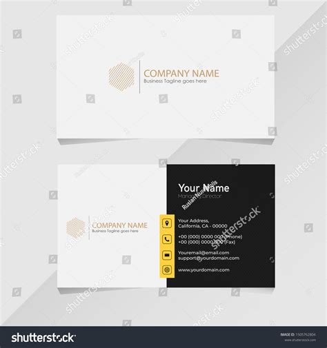 Minimalist Creative Name Card Modern Design Stock Vector (Royalty Free ...