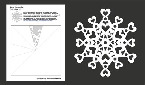 Paper Snowflake Templates | Free Printable Templates & Coloring Pages | FirstPalette.com | Paper ...