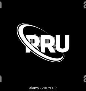 RRU logo. RRU letter. RRU letter logo design. Initials RRU logo linked with circle and uppercase ...