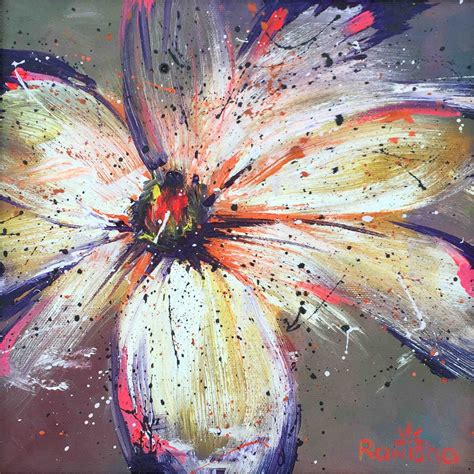 Abstract Flower, Painting by Hanna Taranishyna | Artmajeur