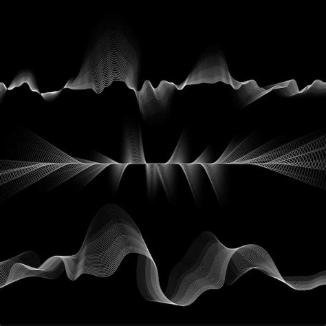 Premium Vector | Set of abstract sound waves isolated on white