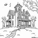Haunted Mansion Coloring Page  Pagescom sketch template