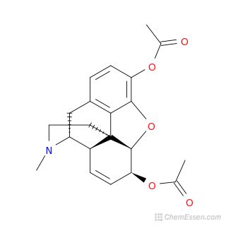 Chemical Formula of Diacetylmorphine - C21H23NO5 | Mol-Instincts