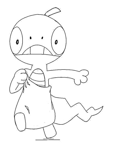 Scraggy Pokemon 2 Coloring Page - Free Printable Coloring Pages for Kids