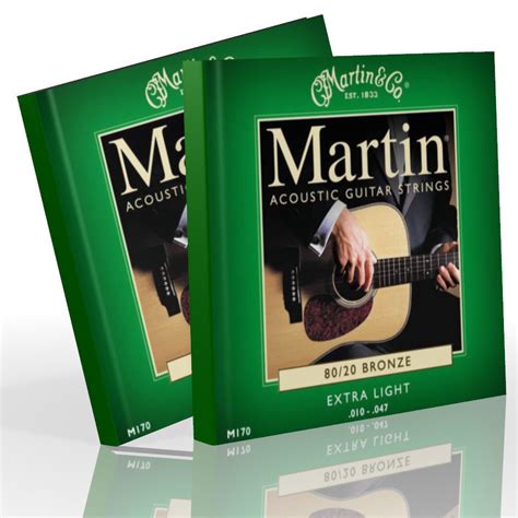 Martin Guitar Strings Acoustic Extra Light M170 (2 Sets)