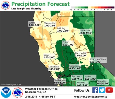 More rain & snow forecast for California – will damaged #Oroville dam ...