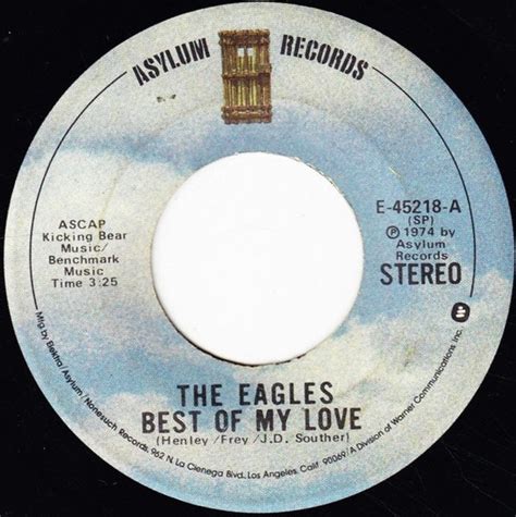 The Eagles – Best Of My Love (1975, SP - Specialty pressing, Vinyl) - Discogs