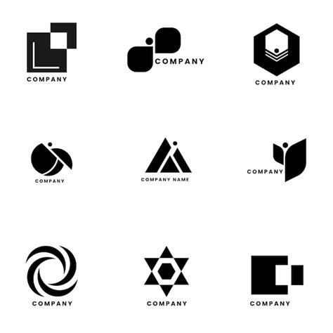 Premium Vector | Pro Company Logo Design Set