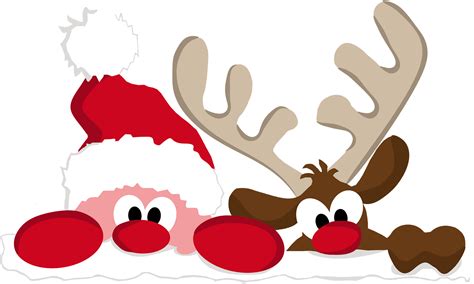 Santa And Reindeer Clipart No Background / Transparent Background Reindeer Clipart Free ...