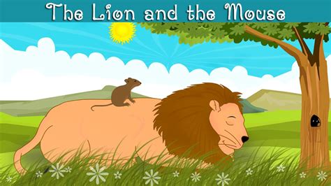 The Lion and the Mouse - kindergarten moral story for kids in English - YouTube