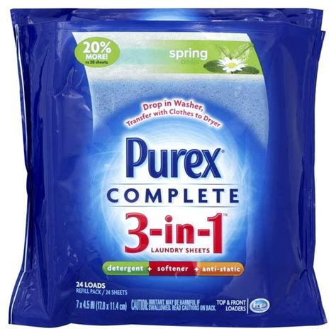 Purex Laundry Sheets, 3-in-1, Spring Oasis (24 each) - Instacart