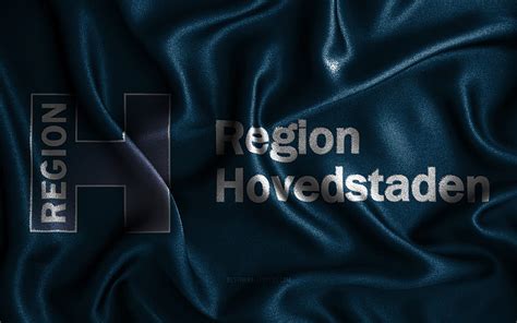 Hovedstaden flag, , silk wavy flags, Capital Region of Denmark, danish ...