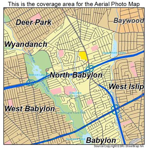 Aerial Photography Map of North Babylon, NY New York