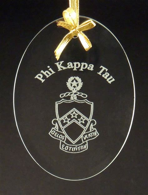 Your Fraternity Crest Crystal Beveled Ornament NEW | Phi kappa tau, Kappa, Tau