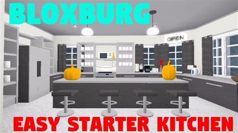 BLOXBURG || EASY STARTER KITCHEN || SPEEDBUILD - YouTube