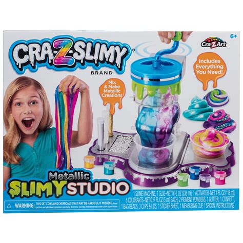 Cra-Z-Art Cra-Z-Slimy Multicolor Metallic Slime Studio, Child Ages 6 ...