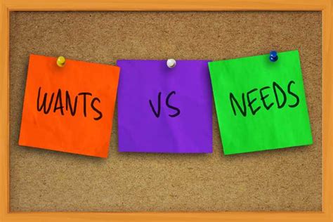 Understanding the Difference Between Wants and Needs